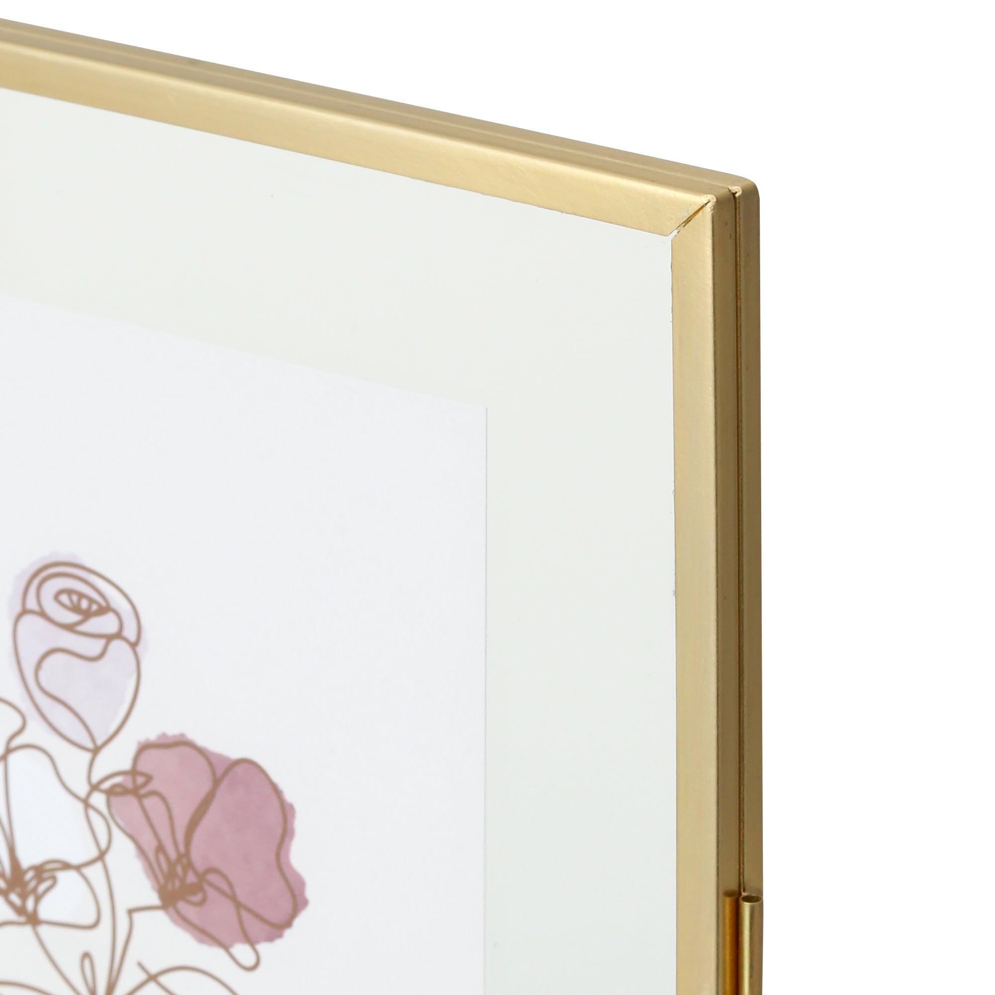 フランフラン　絵画 金色フレーム Francfranc 写真立て メタルガラス フレーム 2面 ゴールド